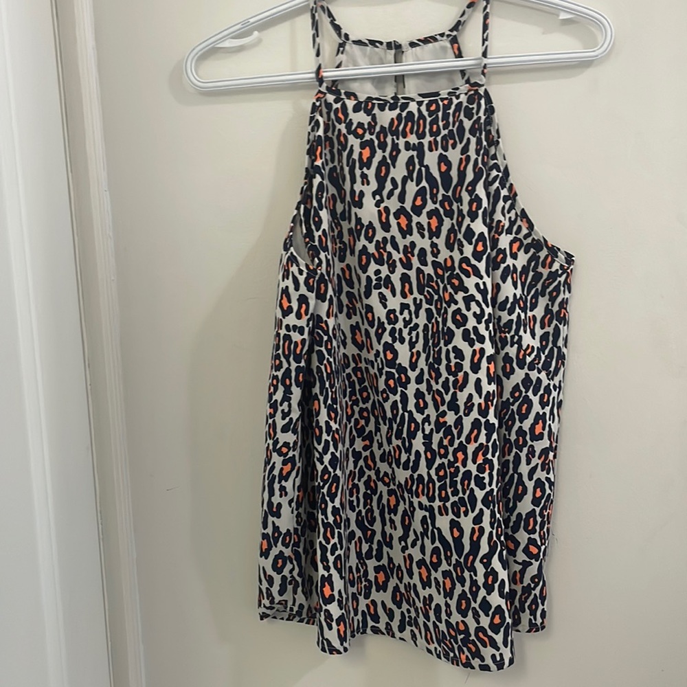 Open back leopard tank
